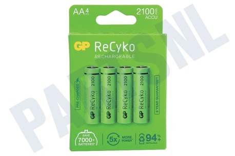 GP  LR6 ReCyko+ AA 2100 - 4 oplaadbare batterijen