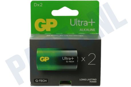 GP  LR20 D batterij GP Alkaline Ultra Plus 1,5V 2 stuks