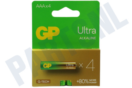 GP  LR03 AAA batterij GP Alkaline Ultra 1,5V 4 stuks