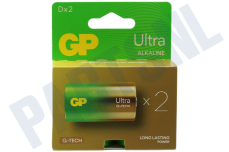 GP  LR20 D batterij GP Alkaline Ultra 1,5V 2 stuks