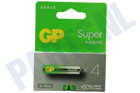 GP  LR03 AAA batterij GP Super Alkaline 1,5V 4 stuks