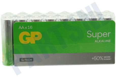 GP  LR06 AA batterij GP Super Alkaline Multipack 1,5V 16 stuks