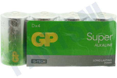 GP  LR20 D batterij GP Super Alkaline Multipack 1,5V 4 stuks