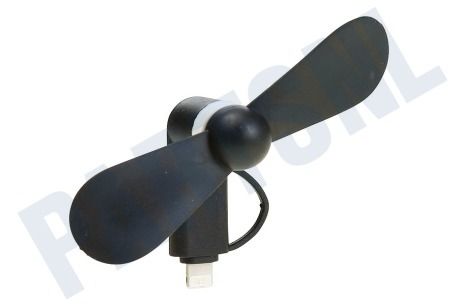 Grab 'n Go  GNG-148 Ventilator Mini Fan, met Lightning en Micro USB plug