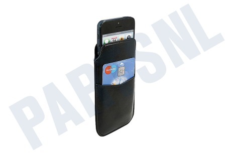 Spez  Sleeve Case Leder, 1 creditcard slot, met Pull tab, Zwart