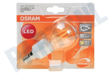 Osram  LED Retrofit Classic P40 Helder Dimbaar 4,5W E14 2700K