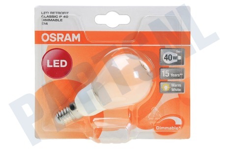 Osram  LED Retrofit Classic P40 Mat Dimbaar 5W E14 470lm 2700K