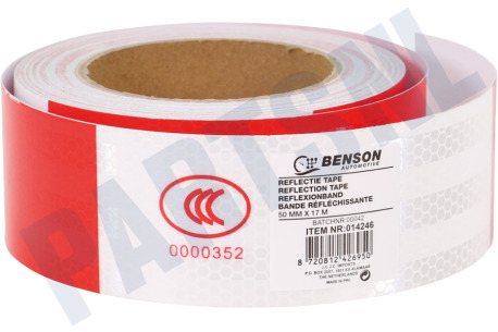 Benson  Tape Reflectie tape, rood wit