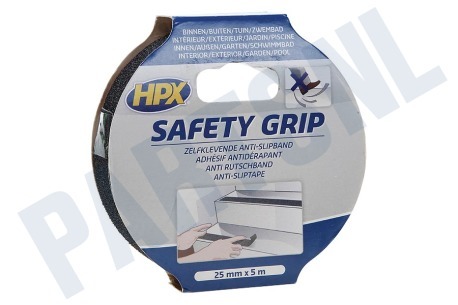 HPX  SB2505 Safety Grip Zwart 25mm x 5m