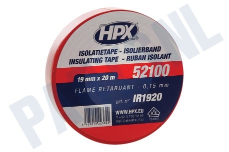 HPX  52100 PVC Isolatietape Rood 19mm x 20m