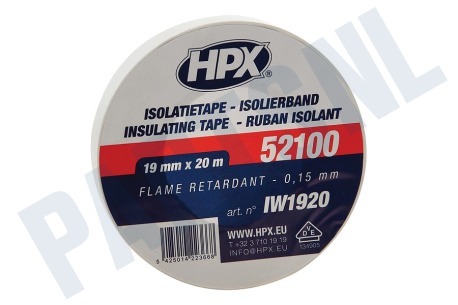 HPX  52100 PVC Isolatietape Wit 19mm x 20m