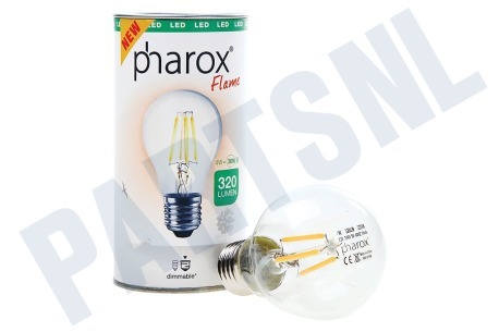 Pharox  Ledlamp LED Standaardlamp A60 Flame 400 Dimbaar
