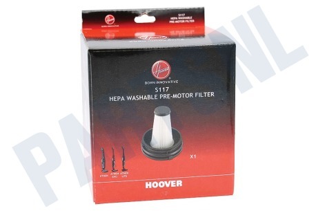 Hoover Stofzuiger S117 Wasbaar HEPA Filter