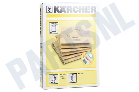 Karcher Stofzuiger 6.904-128 Stofzakken FP303 / FP202 3 stuks