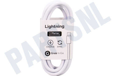 Universeel  USB Kabel geschikt voor Apple Apple 8-pin Lightning connector, 100cm, Wit