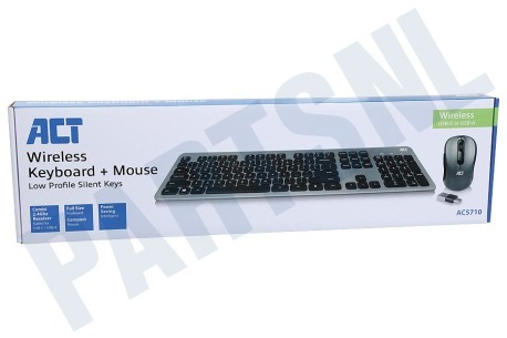 ACT  AC5710 Draadloos Toetsenbord Set USB-C/USB-A Ontvanger Qwerty