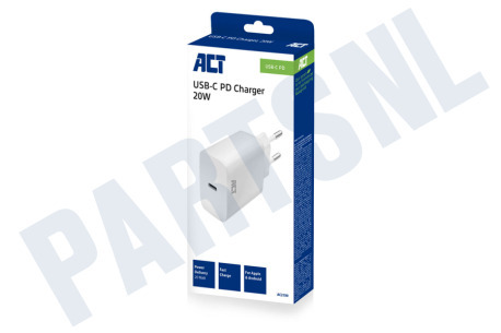 ACT  AC2100 Compacte USB-C lader 20W met Power Delivery