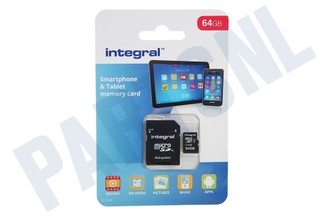 Integral  64 GB microSDXC UHS-I- geheugenkaart