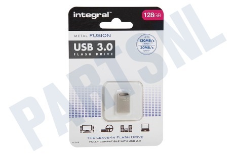 Integral  INFD128GBFUS3.0 128GB Metal Fusion USB 3.0 Flash Drive