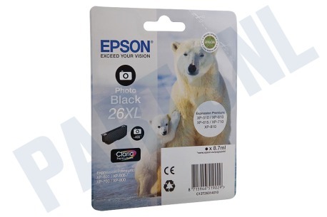 Epson  T2631 Inktcartridge 26XL Photo Black