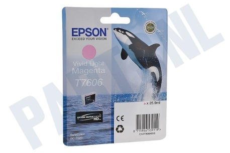 Epson  Inktcartridge T7606 Light Magenta Vivid