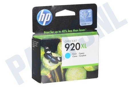 HP Hewlett-Packard HP printer HP 920 XL Cyan Inktcartridge No. 920 XL Cyan