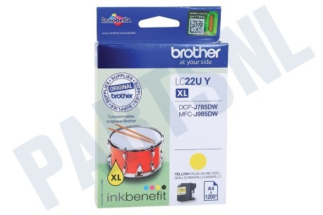 Brother  LC-22UY XL Geel Inktcartridge LC22UY XL Yellow