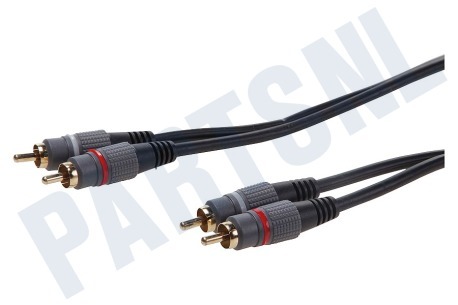Easyfiks  Tulp Kabel 2x RCA Male-2x RCA Male, 5.0 meter, Verguld