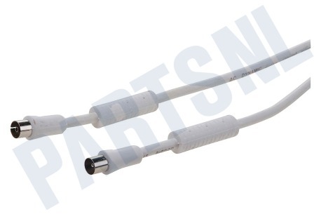 Easyfiks  Antenne Kabel Coax - Wit, IEC Male en Female, 1.2 Meter