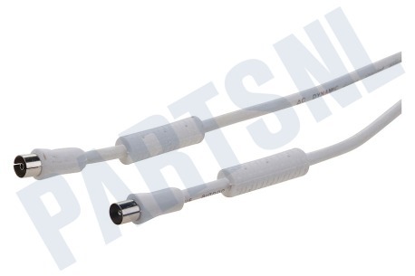 Easyfiks  Antenne Kabel Coax - Wit, IEC Male en Female, 2.5 Meter