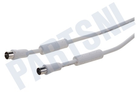 Hotpoint  Antenne Kabel Coax - Wit, IEC Male en Female, 10.0 Meter