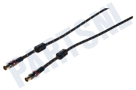 Masterfiks  Antenne Kabel Coax, IEC Male en Female, 1.5 Meter, recht