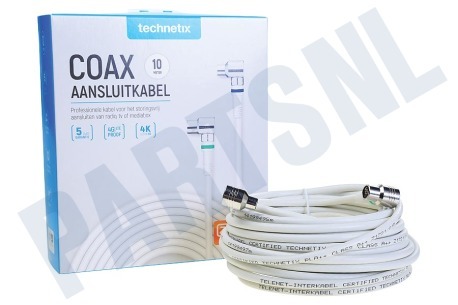 Technetix  11201510 Coax Aansluitkabel 10 meter