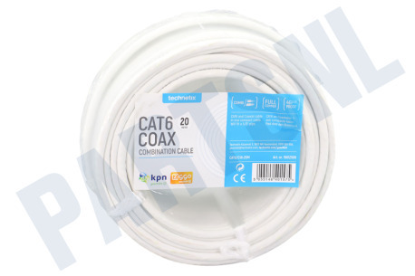 Technetix  CAT6/C18-20M Installatiekabel Cat6 + Coax 20 meter