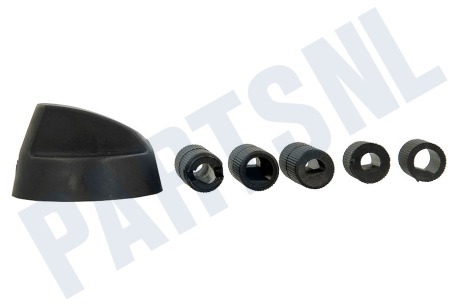 Universeel  Knop Van oven, fornuis, kookplaat zwart