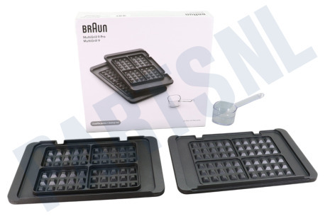 Braun  BRSK007 Set van 2 wafelplaten + doseerbeker voor de MultiGrill 9