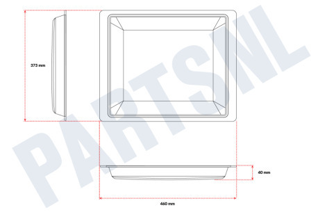 Blomberg Oven-Magnetron Bakplaat Emaille 373x460mm, 4cm hoog