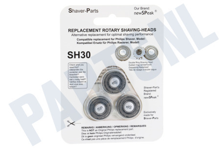 NewSPeak  BE-N2 Shaver-Parts SH30 scheerkop Series 1000 + 3000