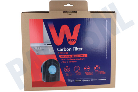 No brand Afzuigkap CHF200/1 Filter koolstof 1 ronde zijde