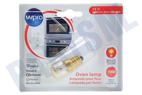 Whirlpool Oven-Magnetron LFO137 Lamp Ovenlamp-koelkastlamp 15W E14 T29