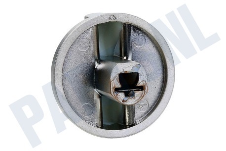 Pelgrim Kookplaat Knop Gasknop kleur RVS