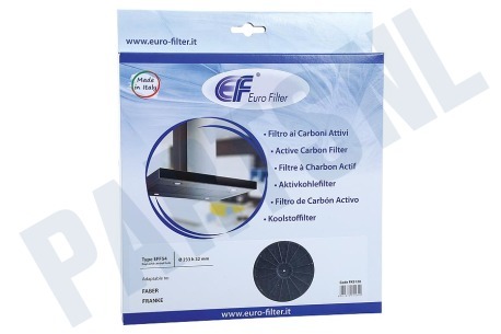 Eurofilter Afzuigkap Filter Aktief Koolstof filter rond EFF54