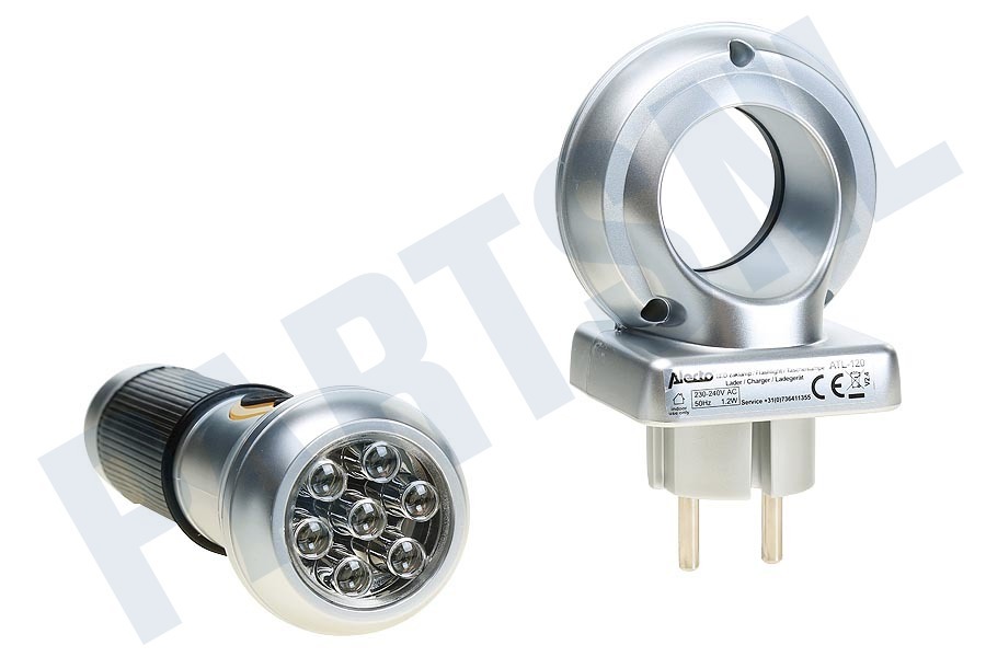 doden Schat Dinkarville Alecto ATL-120S Oplaadbare Compacte LED Zaklamp Zilver