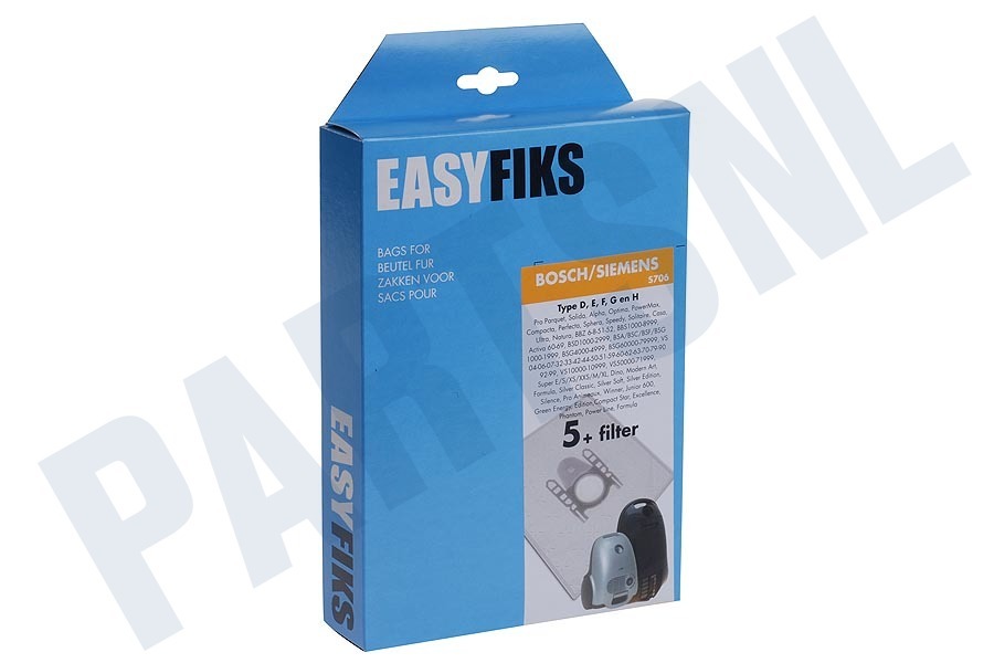 Easyfiks Stofzuigerzak 461407 Stofzuiger Easyfiks Stofzuigerzak 461407 Stofzuiger