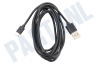 Universeel  USB Kabel geschikt voor Universeel Micro USB, Zwart, 200cm