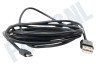 Universeel  USB Kabel geschikt voor Universeel Micro USB, Zwart, 200cm