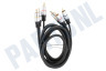 Tulp Kabel 3x RCA Male-3x RCA Male, 1.5 meter, Verguld