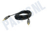 Jack Kabel 2x 3.5mm Stereo Male, 5 meter, Verguld