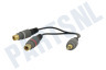 Jack Verloopkabel 3.5mm Male - 2x Tulp Contra RCA Female