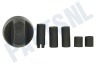 Universeel  Knop Van oven, fornuis, kookplaat zwart